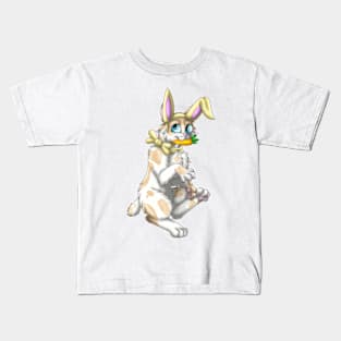 Bobtail BunnyCat: Cream Bicolor (Yellow) Kids T-Shirt